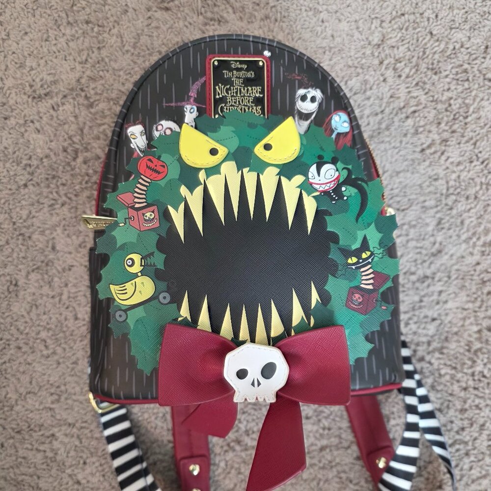 Nightmare Before Christmas Scary Wreath Loungefly Backpack